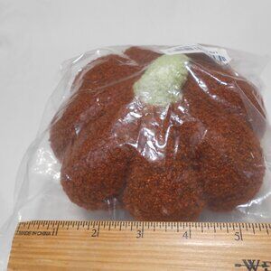 NEW Brown plush Pumpkin Gourd Pin Cushion or home Decor in sealed bag 🍂🎃